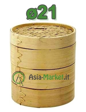 Cestelli di bambu' per cottura al vapore ø 21cm - €16.95 : ,  L'Asia sotto casa!