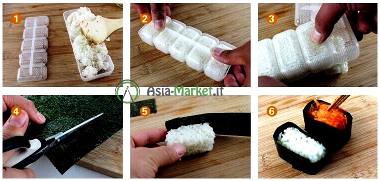 stampo per palline di riso MamaBabaBebe Kit di sushi giapponese per sushi Mat Nigiri