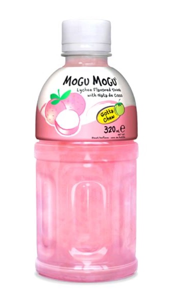 Bevanda con succo di lychee e Nata de Coco - Mogu Mogu 320 ml. - €1.70 :  , L'Asia sotto casa!